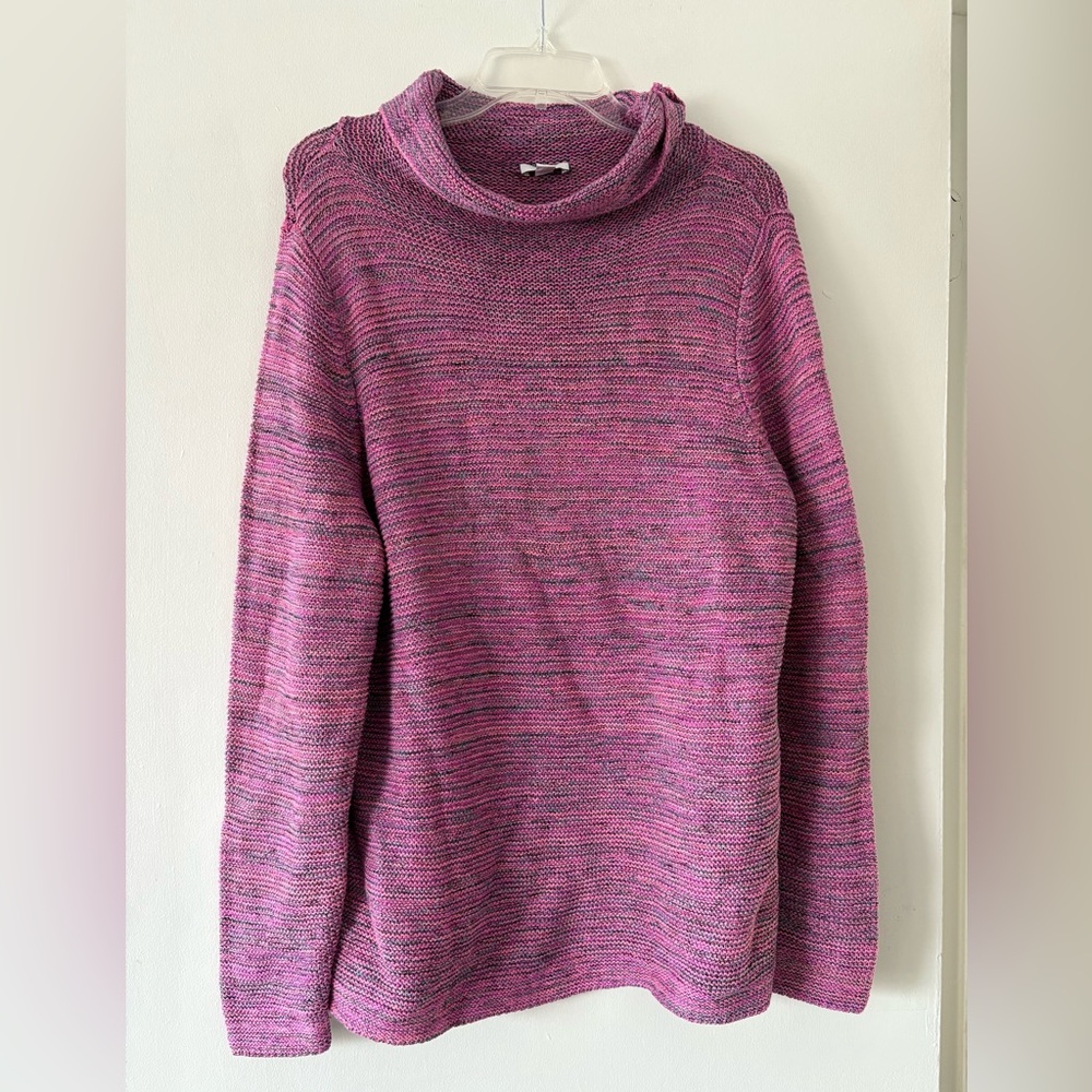 J. Jill multicolor Cowl Neck Sweater size large winter cozy mature